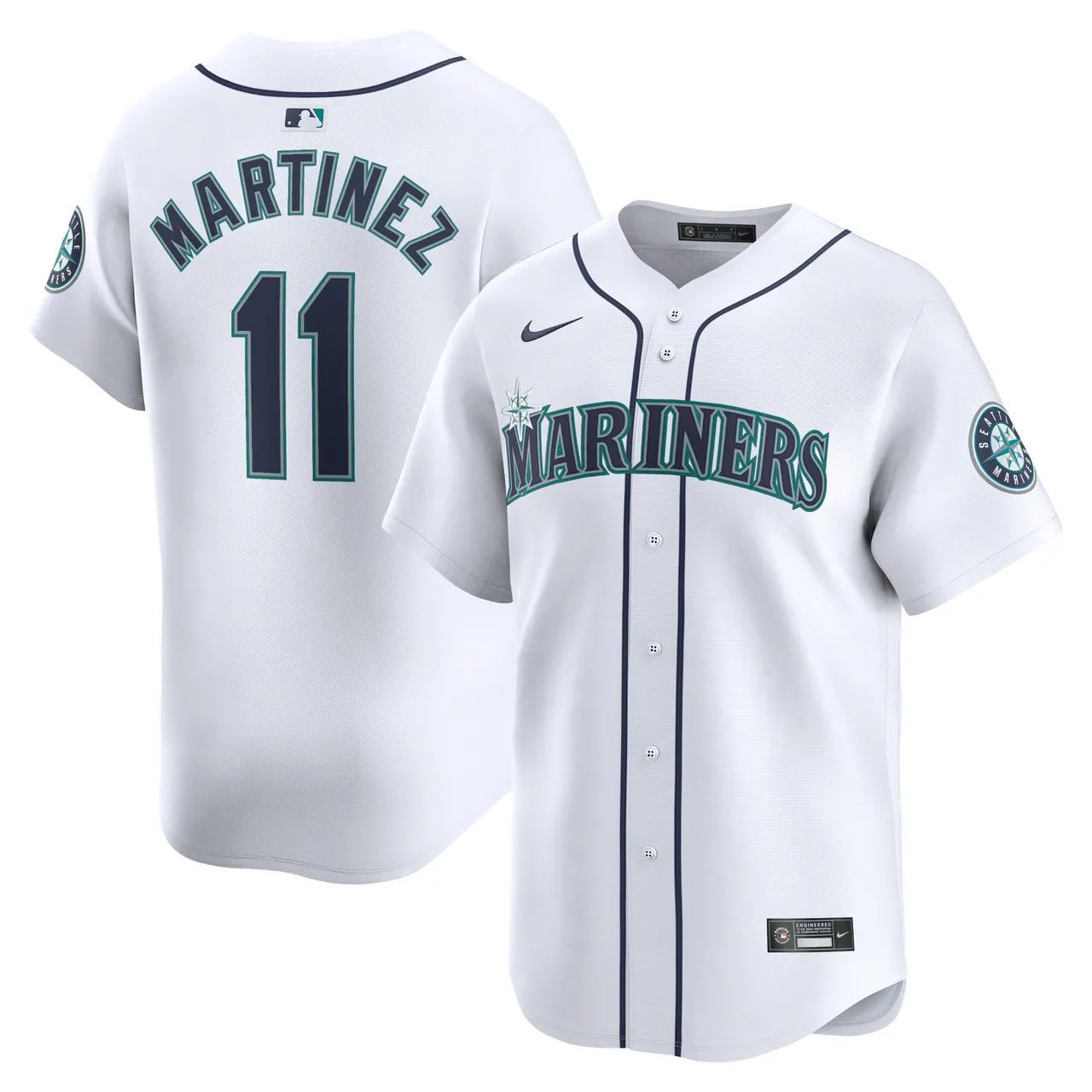 Seattle Mariners Edgar Martinez White Home Stadium Jersey
