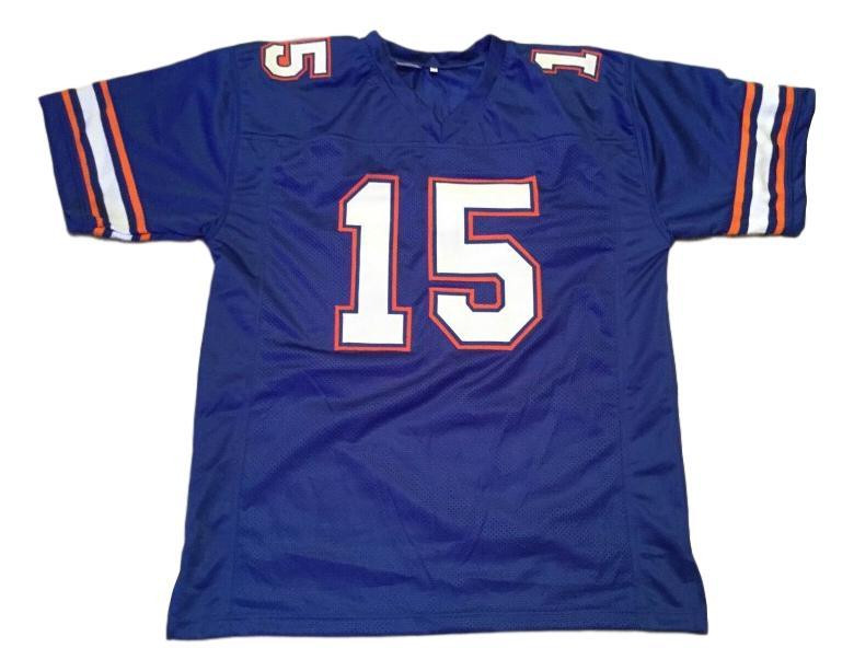 Tim Tebow Custom Unsigned Blue Limited Jersey