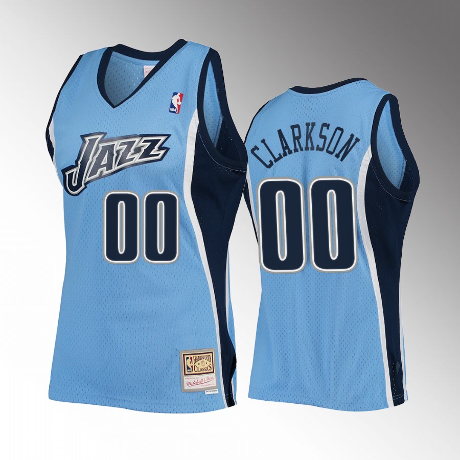 Utah Jazz Custom Blue Retro Men Jersey Throwback