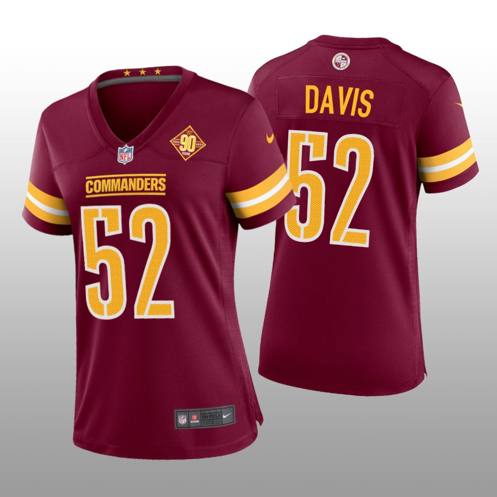 Washington Commanders Jamin Davis Burgundy 90th Anniversary Limited Jersey - Edition 1