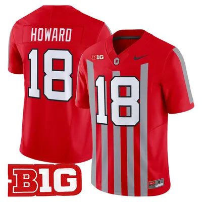 Will Howard Ohio State Buckeyes Throwback Jersey Stitched - Red