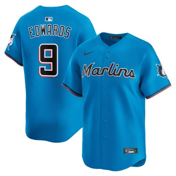 Xavier Edwards #9 Miami Marlins Alternate Limited Jersey - Blue